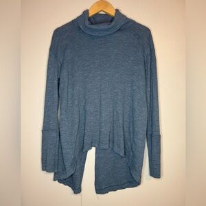 Free People We The Free Blue Cowl Neck Tunic Top Size Medium
